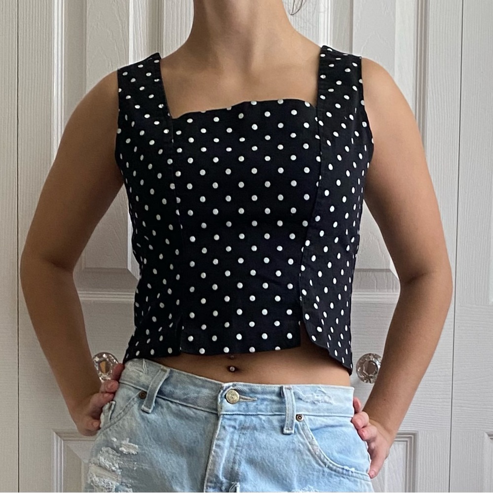 mainframe polka dot top